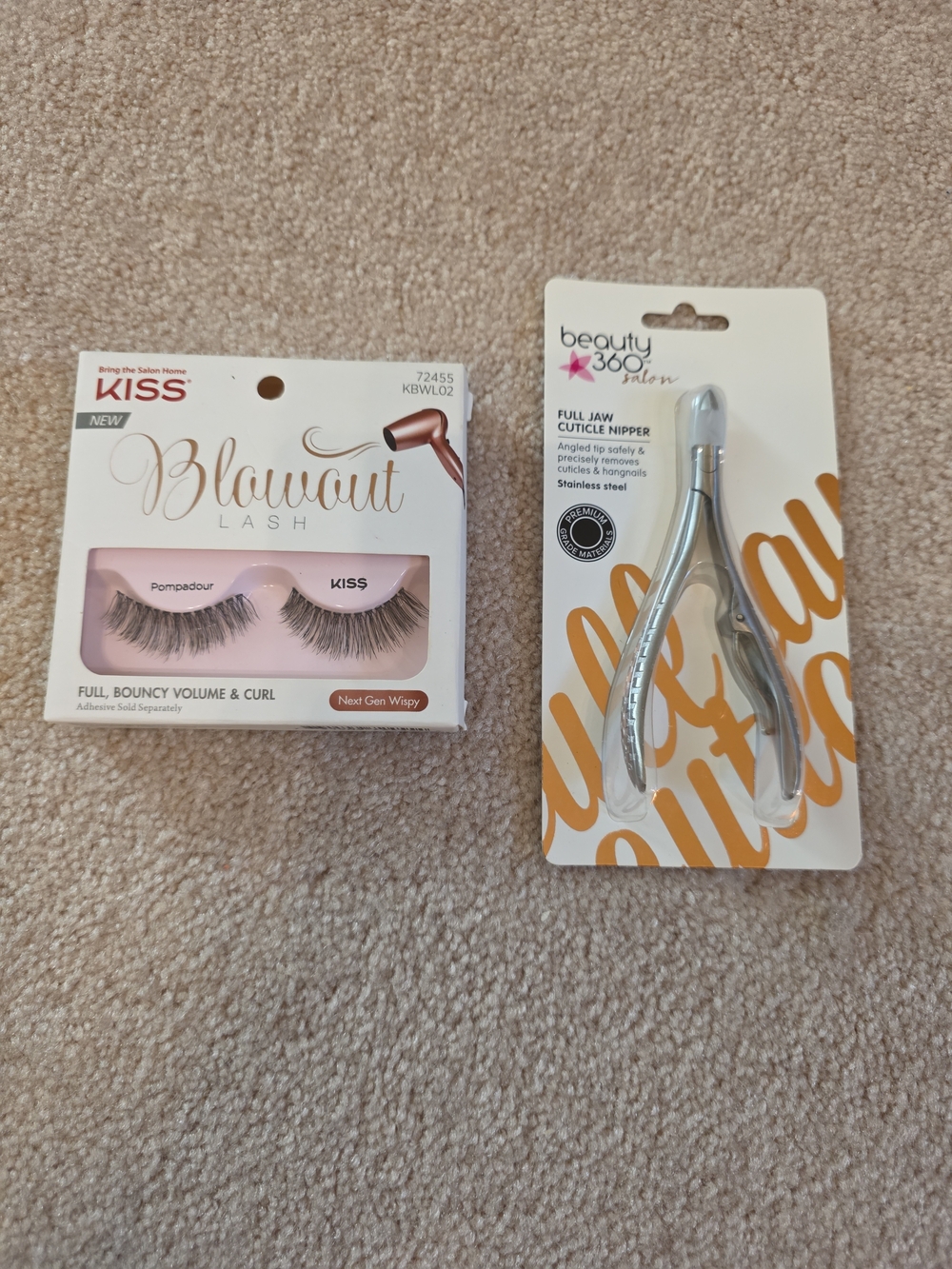 Beauty 360 Cuticle Nipper & KISS Blowout Lash--NIB